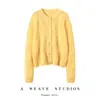 Cardigan de punto fino hueco nuevo para otoño e invierno 100% cachemira pura 2026 nuevo top suéter de cachemira