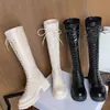 2026 Botas Trendy Chic Estilo Coreano Botas Martin de Instagram Botas para Mujer Hasta la Rodilla Suela Gruesa Botas de Caña Alta Botas Adelgazantes que Aumentan la Altura