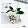 Pintura al óleo de rama única pequeña estilo europeo Flor de loto DIY Decoración del hogar Flor de seda Flor artificial Flor de horquilla Kit de materiales para flores Accesorios Accesorios para fotografía