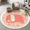 Alfombra Redonda de Dibujos Animados, Tapete Antideslizante para Mesa de Café de Sofá en Sala de Estar, Alfombrilla de Secado Rápido para Silla de Oficina de Estudio en Casa, Manta de Mesita de Noche en Dormitorio