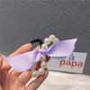 Banda para el cabello con perlas, estilo francés retro de alta calidad, lazo de nicho para niña, nueva y exquisita banda para el cabello con orejas de conejo
