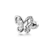 Mariposa Iridiscente de Gama Alta Varilla de Aleación de Titanio Mariposa Iridescente Perforación de Oreja Perno para Hélice Auricular Accesorios de Perforación para Oreja Henson Jewelry
