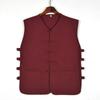 Chaleco de estilo Tang de algodón y lino para hombre, chaqueta estilo mandarín retro de verano de estilo chino, chaleco de camisa con hebilla estilo chino para personas de mediana edad y mayores.