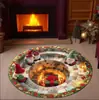 Alfombrilla de suelo de terciopelo de cristal de Nuevo Papá Noel de Temu Transfronteriza, Alfombra resistente a las manchas para sala de estar, Alfombrilla para mesa de café, Felpudo para entrada