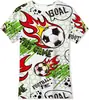 Venta Caliente Transfronteriza de Aliexpress Impresión Digital 3D Copa Mundial de Fútbol Tendencia de Verano Ropa Infantil Camisetas Casuales de Manga Corta