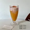 Ins Nórdico Celebridade da Internet Luxo Leve Retrô Vidro Estilo Europeu Gravado Taça de Champanhe Copo para Bebida de Suco Cálice Alto Valor Estético