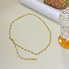 Moda Europea y Americana Collar de Cadena en Forma de Y con Borlas Collar de Cristal Corazón Diamante Cuentas Estilo Festivo Verano Joyería Dulce