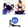 Un Juego de 2 Conjuntos de Pilates y Yoga - Círculo de Fitness de EVA y PVC y Pelota de Yoga Gruesa de 9.84 Pulgadas para Estiramiento Corporal y Ejercicio