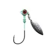 Gancho luminoso de plomo con mango largo y ojos grandes para pesca al por mayor con ranura de sangre, anzuelo con lentejuelas, perca arrogante, pez mandarín