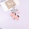 Bolsa Fofa de Couro Embossado Coração de Pônei Acessório Pingente para Celular Chaveiro Versátil para Mulheres