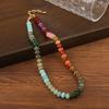 Collar de Cuentas de Ágata Roja Nicho Color Piedra Natural Tianhe Amatista Elegante Lujo Étnico Piedra Flash Cadena Clavícula
