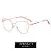 82132 Moda europea y americana marco de gafas de metal para mujer con protección ocular contra luz azul en stock se pueden configurar gafas para miopía