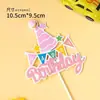 Toppers Decorativos para Pasteles Estilo Ins Coreano Retro Inserts para Pasteles Decoración de Mesa de Postres Inserts Bandera Estilo Sombrero de Fiesta