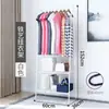 Perchero de pie, estante de almacenamiento para dormitorio, tendedero, armario, perchero, estante de almacenamiento, montaje simple DIY y perchero para colgar bolsas para uso doméstico