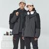 Chaqueta de trabajo para exteriores extraíble, tres en uno, con logotipo impreso y forro polar, gruesa y resistente a la intemperie.