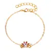 Collar Pendientes Pulsera Anillo Cruz Nuevo Simple Forma de Corazón con Huella de Pata de Gato Set Joyería para Mujer Regalo