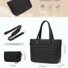 En stock Bolso de Axila 2024 Nuevo Llegada Bolso Tote de Gran Capacidad Tendencia Moda Rombo Bolso de Hombro para Mujer Algodón Bolso de Hombro Bolso para Computadora