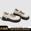 Zapatos Mary Jane de plataforma estilo francés, blancos, nueva colección primavera/otoño 2026, modernos y cómodos, tacones altos estilo cuento de hadas