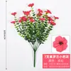 Flores Artificiais Amazon Transfronteiriças Decoração de Pátio Externo Eucalipto Violeta Flores Artificiais de Rattan Suspensas Fabricante Atacado