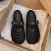 Medias Pantuflas Cerradas Estilo Francés de Fondo Plano para Mujer, Nuevo Modelo Verano 2025, Malla Transpirable, Sandalias de Playa Cómodas de Suela Blanda