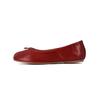 Serie suave y linda ~ Zapatos de punta de celebridad de internet piel de oveja boca poco profunda retro zapatos de una sola capa primavera y otoño zapatos planos de ballet sin cordones para mujer