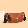 Diseño Nicho Bolso Dumpling de Piel de Vaca Bolso Cruzado para Mujer 2024 Nuevo Bolso de Cuero Genuino Bolso de Silla de Montar de Alta Gama Bolso de Hombro