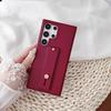 Para Samsung S25Ultra Soporte de Pulsera Funda para Teléfono Móvil Simple s24Plus Color Sólido Silicona S23U Funda Protectora