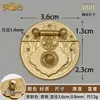 Hebilla Antigua China de Cobre Puro Accesorios para Muebles Dinastías Ming y Qing Hebilla para Joyero Hebilla Decorativa Hebilla Hebilla para Caja Oculta Cerradura