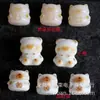 Cuentas de gato de la suerte de carbón cocido talladas en imitación de Bodhi, accesorios para joyería DIY, accesorios para pulsera de oso decorativa al por mayor