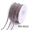 Venda Quente Transfronteiriça Corrente de Diamante para Eletroforese Corrente de Garras Criptografada Capa de Celular DIY Material de Diamante 3mm Fundo Colorido Corrente de Diamante para Eletroforese