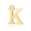 Pendente de Aço Inoxidável Liso com 26 Letras, Novo, Transfronteiriço, Acessórios Simples e Versáteis para Pulseira, Colar e Brinco DIY
