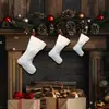 Novas Meias de Natal 2025 Meias de Pelúcia com Lantejoulas Vermelhas Transfronteiriças Saco de Presente Boneco Janela Decoração de Lareira Pingente
