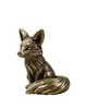Raposa Pequena Venda Quente Transfronteiriça Figura de Raposa em Latão para Decoração, Raposa Pequena para Decoração de Sala de Estar e Mesa de Escritório, Animal de Estimação para Chá