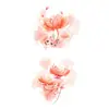 Adesivos de Tatuagem de Flores Coloridas São à Prova d'Água e Suor, Duradouros para Homens e Mulheres, Frescos e Não Refletivos, Braço Clavícula Peito Nicho