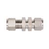 Roke Venta Caliente Transfronteriza Acero Inoxidable Ss316 Tubería Métrica 2-50mm Doble Virola Conector Recto Intermedio para Placa Pasante