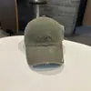 Gorra de béisbol para mujer con bordado de letra pequeña estilo juvenil desgastado para la calle protección solar visera curva sombrero versátil hace que la cara se vea más pequeña hombres