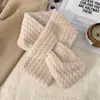 Cachecol Pequeno Gola de Pelo Feminino 2026 Novo Inverno Grosso Quente Versátil Proteção Contra Frio Proteção do Pescoço Aquecedor de Pescoço Cruzado Estilo Coreano Pelúcia