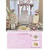 Decoração de Primeiro Aniversário para Menina Painel de KT Parede de Fundo Decoração Laço Rosa Placa de Boas-Vindas para Banquete de 100 Dias do Bebê