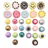Accesorios Plásticos DIY Coloridos Estilo Chanel con Goteo de Aceite Cara Sonriente Serie para Pinzas de Cabello, Fundas de Teléfono, Hebillas de Zapatos y Materiales Auxiliares