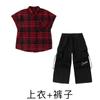 Ropa de Moda Hip-hop Traje de Hip-hop para Niños Verano de Manga Corta Jazz para Niñas Hiphop para Niños Ropa de Actuación Hip-hop