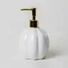 Botella Cerámica Clásica Forma Calabaza Dispensador por Presión, Lujo Accesible y de Aspecto Elevado para Champú, Gel de Ducha, Detergente para Ropa y Loción
