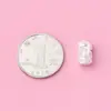 Nuevo Lingote de Plata Pura S999 Plata Dura 3D Plata Lisa Cuentas Espaciadoras Bebé Pixiu Accesorios para Tejer Cuentas Hechos a Mano DIY