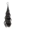 Rabo de Cavalo Cacheado para Aumentar o Volume do Cabelo, Acessório de Cabelo Trançado, Peruca de Rabo de Cavalo Duplo Baixo, Aplique de Cabelo Trançado Longo Realista