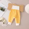 Pantalones de Pana para Bebé Niños Plus Terciopelo Engrosados Cintura Alta Otoño Invierno Pantalones Protección Barriga Bebé Conveniente Broches en la Entrepierna Pantalones para Rollitos