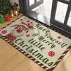 Tapetes de Chão de Natal Transfronteiriços Papai Noel Boneco de Neve Veludo de Cristal Tapete Estampado Cozinha Tapetes Antiderrapantes Tapetes Absorventes