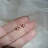 Brincos de Tarraxa Coração Flor Girassol Margarida Ins Super Fada Prata 925 Feminino Dormir Sem Tirar Diário Simples
