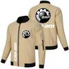 Chaqueta de Hombre Negra Deportiva Talla Grande Moderna Comercio Exterior Cierre Holgada Estilo Motociclista Punk Estándar de Coche Europea y Americana