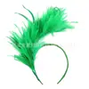 Artículos Populares de Alta Venta para Carnaval y San. Día de San Patricio: Máscara de Plumas de Trébol, Correa para el Hombro con Cadena de Cuentas Electroplateada, Conjunto de Falda de Tul en Stock