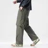 Pantalones de trabajo rectos para hombre, nuevos pantalones rectos de pierna ancha estilo americano de moda Otoño 2026, pantalones largos casuales