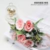 Flores Artificiais Nórdicas Buquê de Rosas Buquê de Noiva Hortênsia Peônia Buquê de Rosas Artificiais Atacado